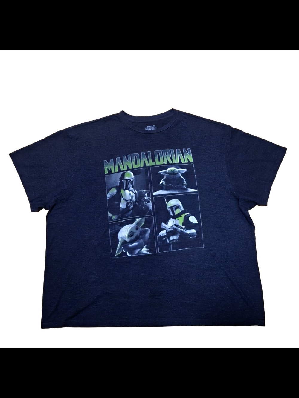 Grey And Green Mandalorian Graphic Tee - Size 4XL